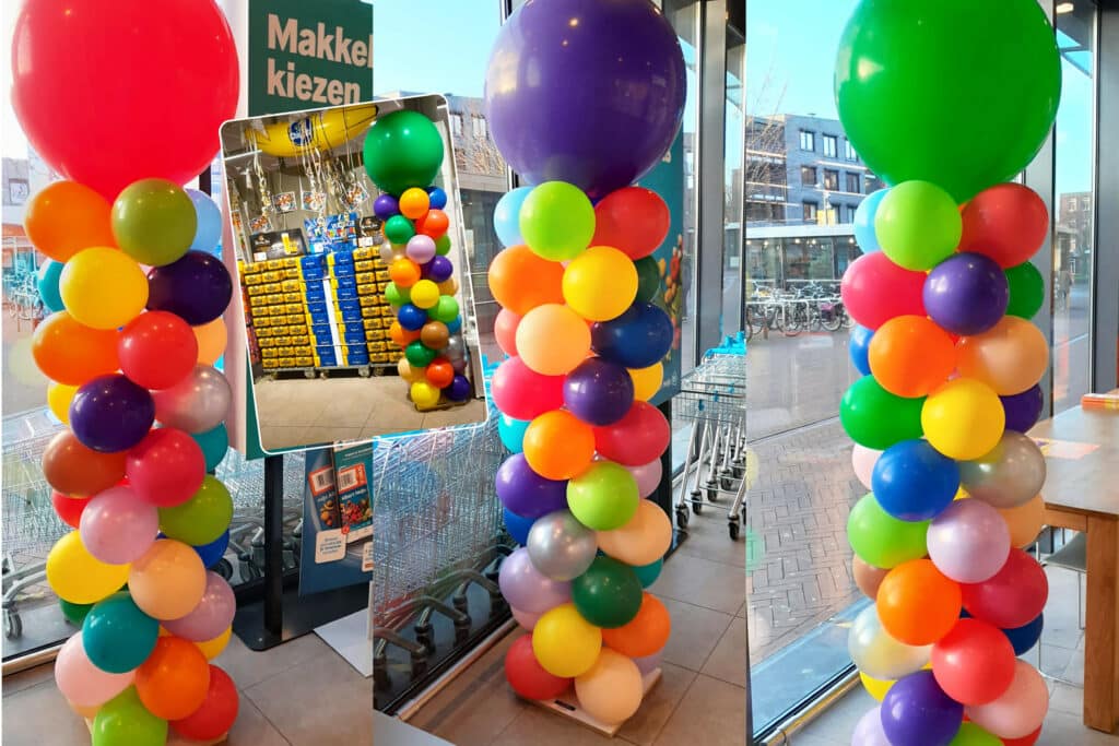 Ballonpilaren Confetti Carnaval | Arto Laros Events