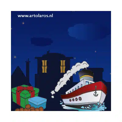 Decorwand Stoomboot Sinterklaas - Arto Laros Events